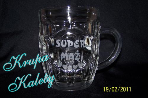 Piaskowany kufel. Pomysł na prezent!