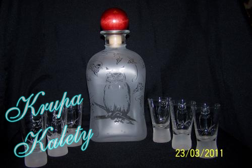 Piaskowane szklanki, kieliszki, karafki - motywy myśliwskie. Pomysł na prezent!