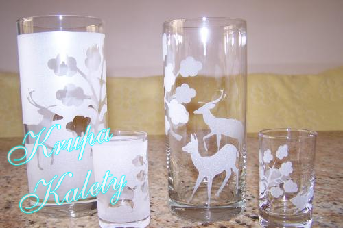 Piaskowane szklanki, kieliszki, karafki - motywy myśliwskie. Pomysł na prezent!