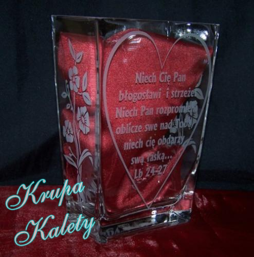 Wazon piaskowany grawer