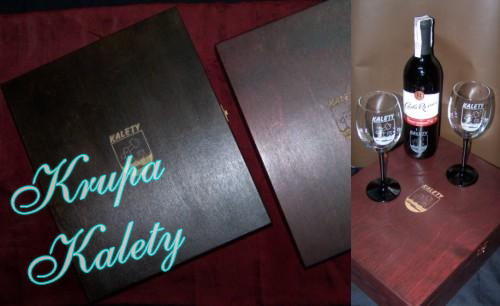 Skrzynki na wino+kieliszki