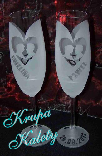 Piaskowane kieliszki