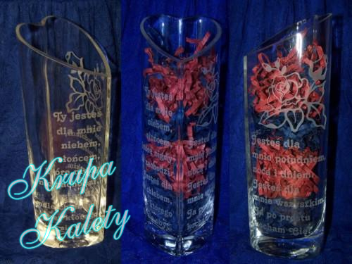 Wazon serce, prezent grawer na Walentynki