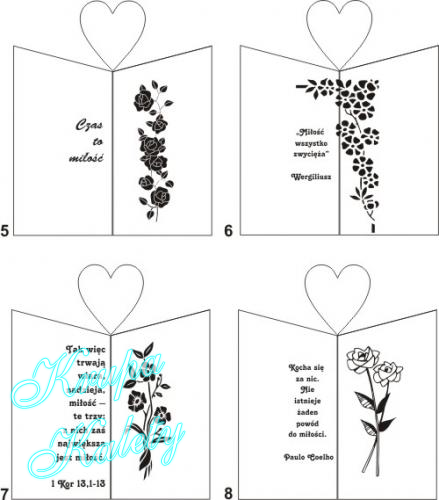 Projekty przykładowe na wazon  serce.