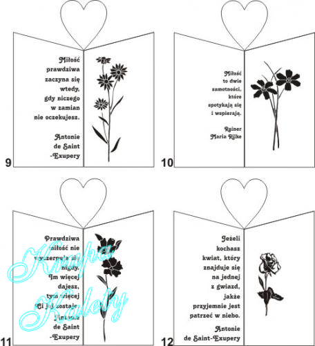 Projekty przykładowe na wazon  serce.