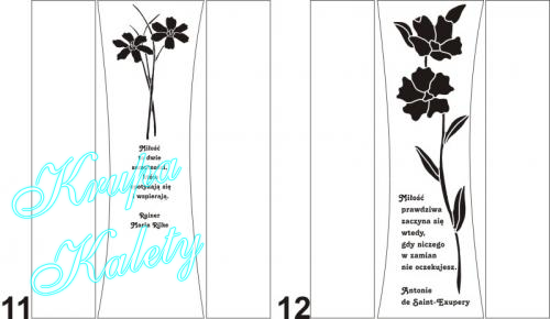 Projekty przykładowe na wazon  Alf.