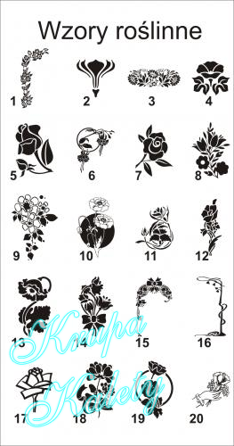 Wzory roślinne do piaskowania na szkle.