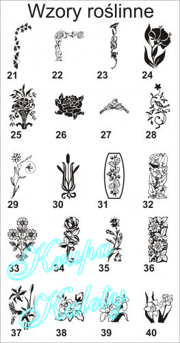 Wzory roślinne.