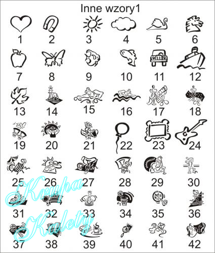 Inne wzory do piaskowania.