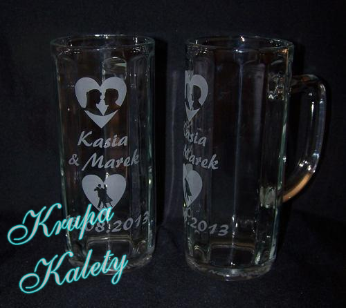 Kufle grawer piaskowany.